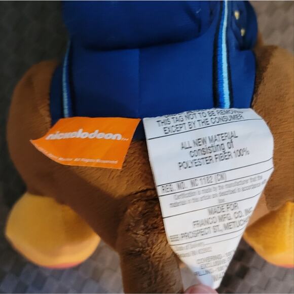 Paw Patrol Chase 16" Plush Cuddle Pillow 2014 Nickelodeon Dog Stuffed Animal EUC - Picture 4 of 4